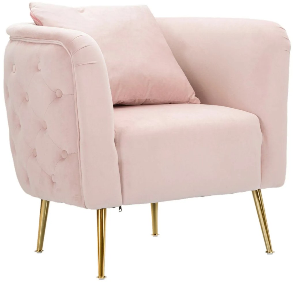 Poltrona Bucarest Rosa Elegante 76x74x73