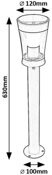 Rabalux 77038 - Lampada solare LED ANGERS LED/3W/3,7V IP65 antracite