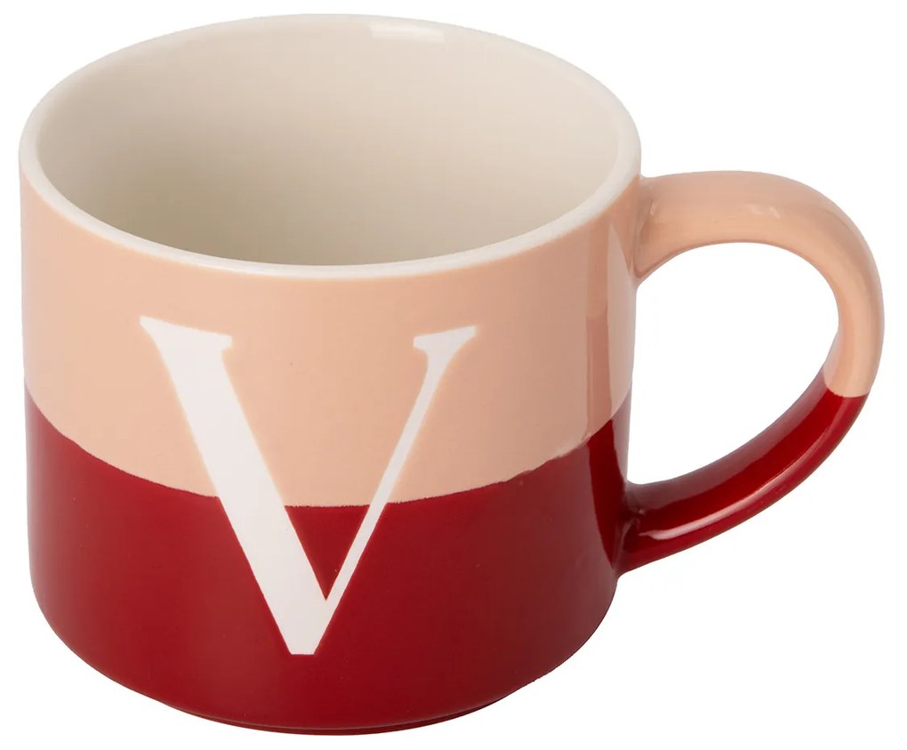 Tazza lettera V rosso 400 ml Blend Collection