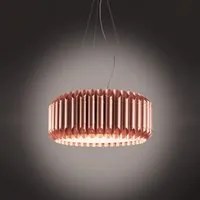 Lampadario Moderno 3 Luci Louise In Polilux Rame Made In Italy