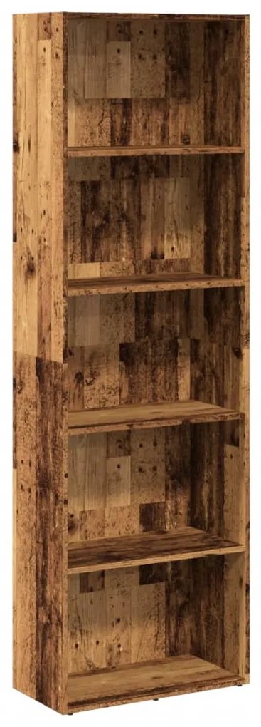 Libreria legno antico 60x30x189 cm in legno multistrato