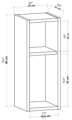Comodino TILMO antracite