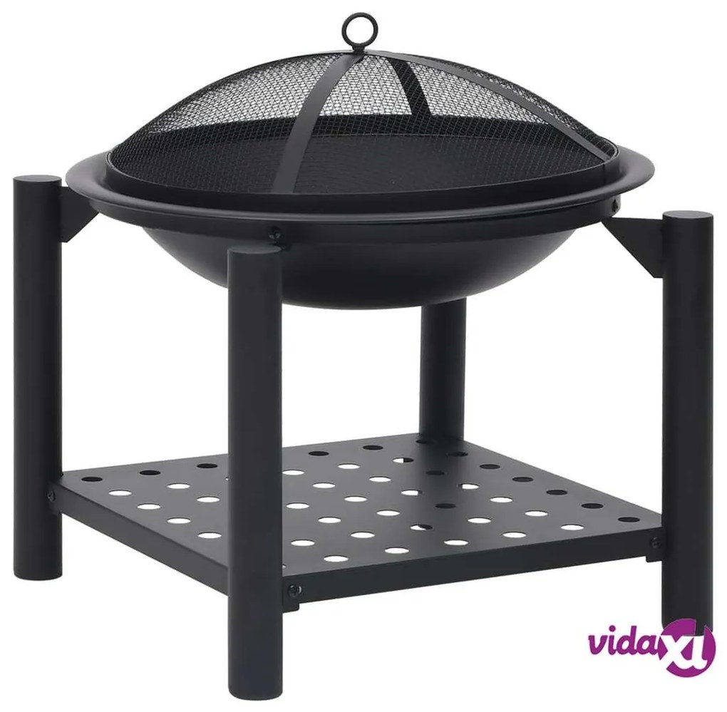 vidaXL Braciere con Attizzatoio 54x54x55 cm in Acciaio