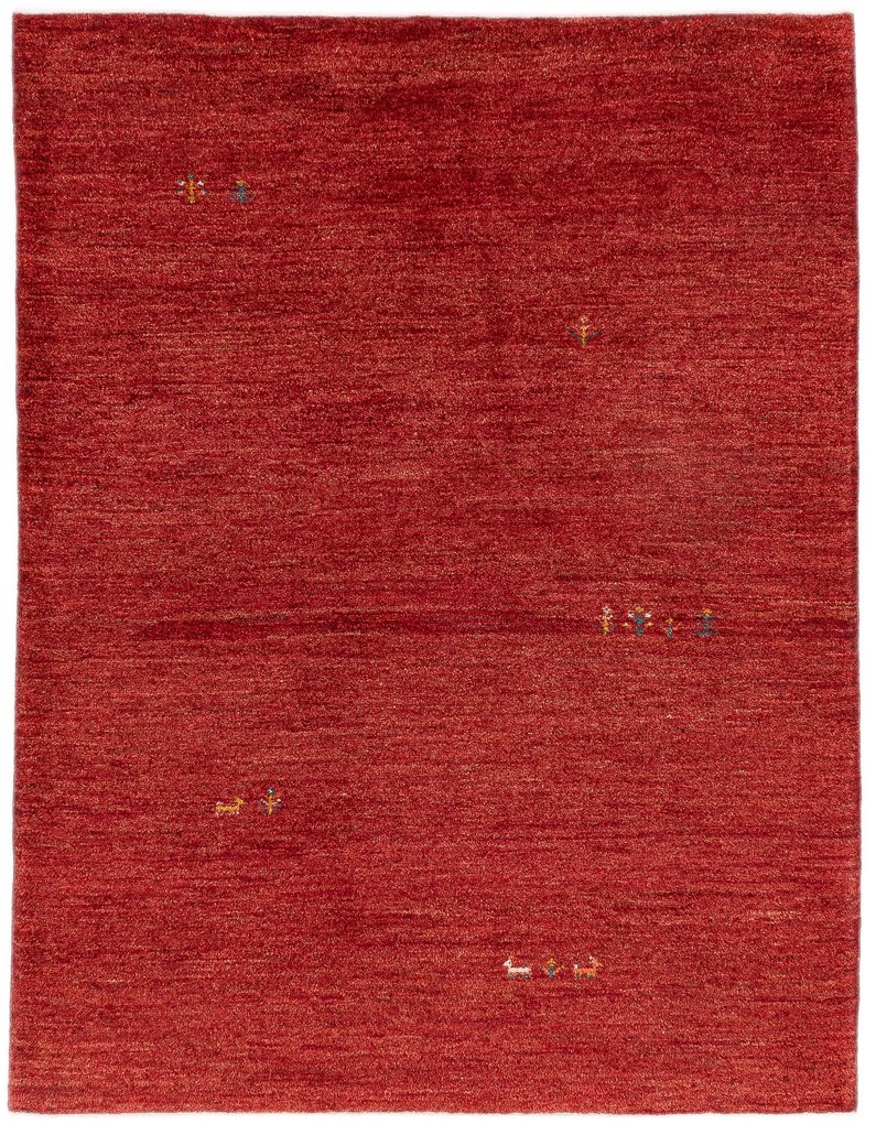 Gabbeh Tappeto 150 x 200 Rosso (Iran) Annodato A Mano