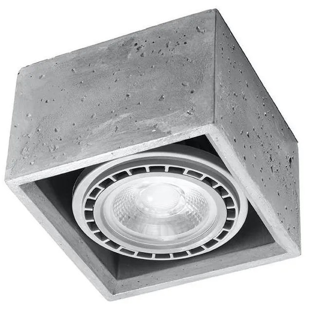 Sollux SL.0883 - Plafoniera QUATRO 1xGU10/40W/230V calcestruzzo