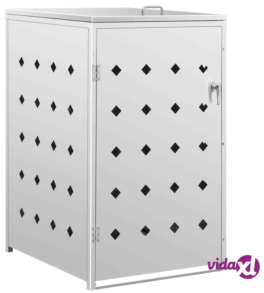 vidaXL Copribidone per Spazzatura Singolo 240 L in Acciaio Inox