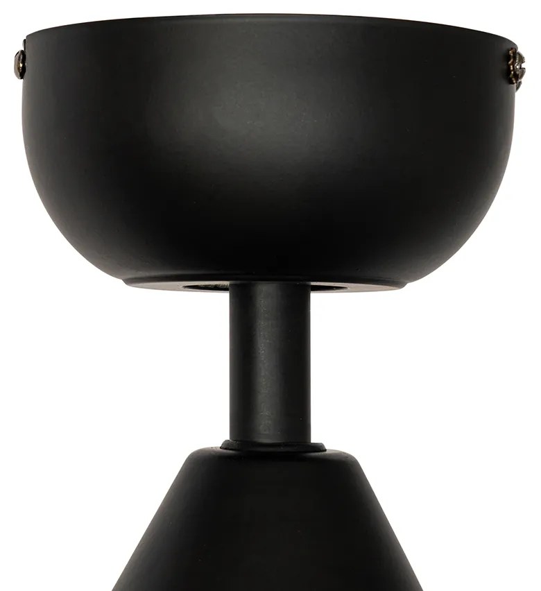 Ventilatore da soffitto nero 86,7 cm con LED dimmerabile con telecomando - Yuki