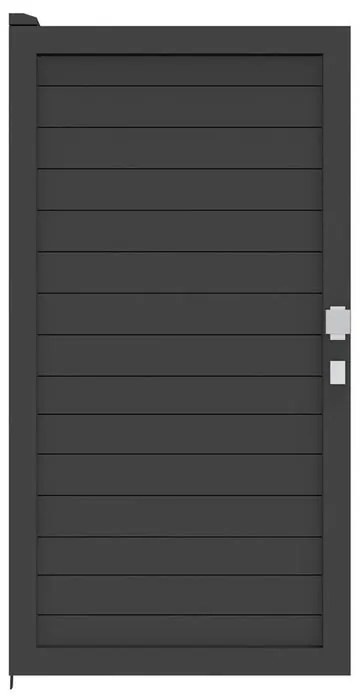 Cancello manuale battente ALBA Maia120 Close in alluminio, reversibile, L 100 x H 160 cm, di colore grigio antracite