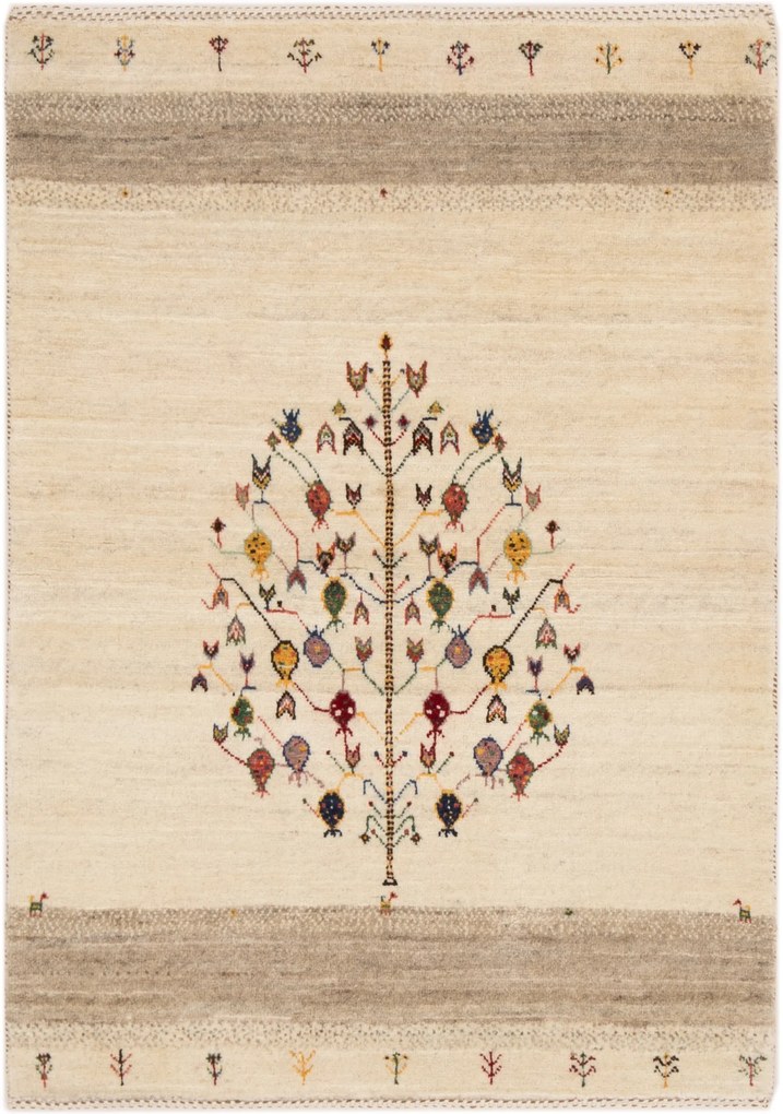 Loribaft Tappeto persiano 80x120 Beige (Iran) Annodato A Mano
