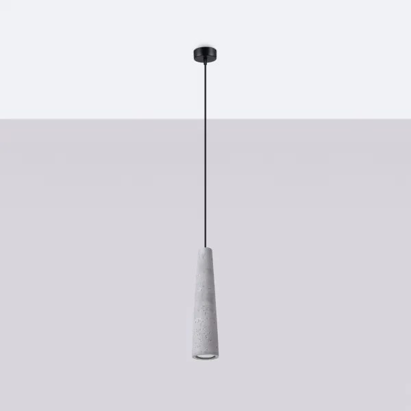 Sollux SL.1347 - Lampadario a sospensione con filo ELECTRA 1xGU10/10W/230V calcestruzzo/grigio
