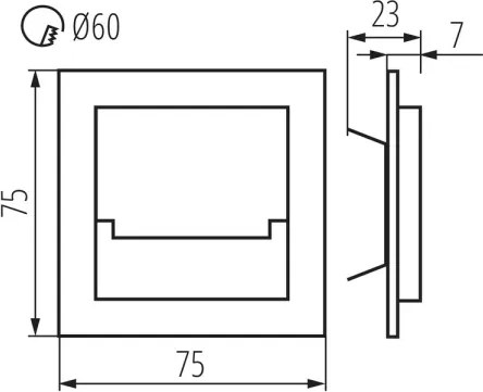 Kanlux 29854 - Applique da parete per scale a LED SABIK MINI LED/0,8W/12V 4000K