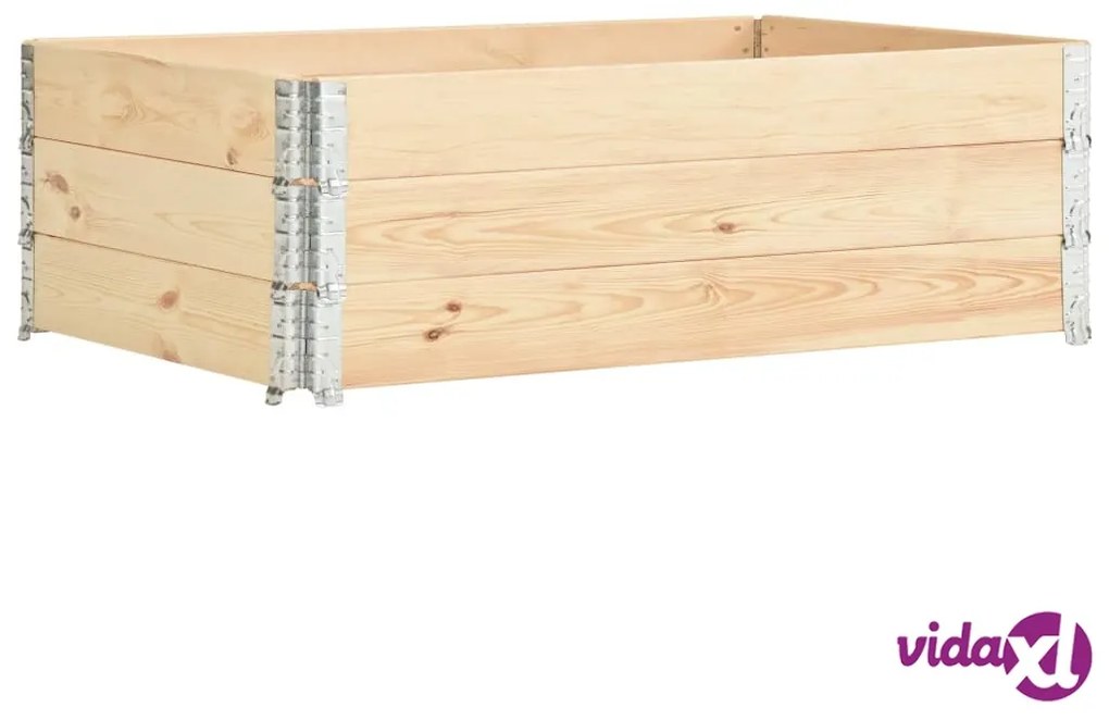 vidaXL Fioriere Rialzate 3 pz 50x150 cm in Legno Massello di Pino