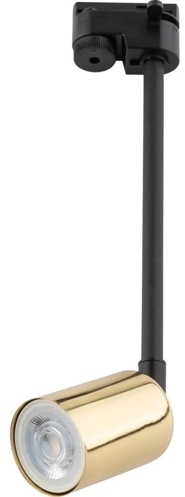 Lampadario a sospensione con supporto rigido per sistema a binario TOP 1xGU10/10W/230V oro/nero