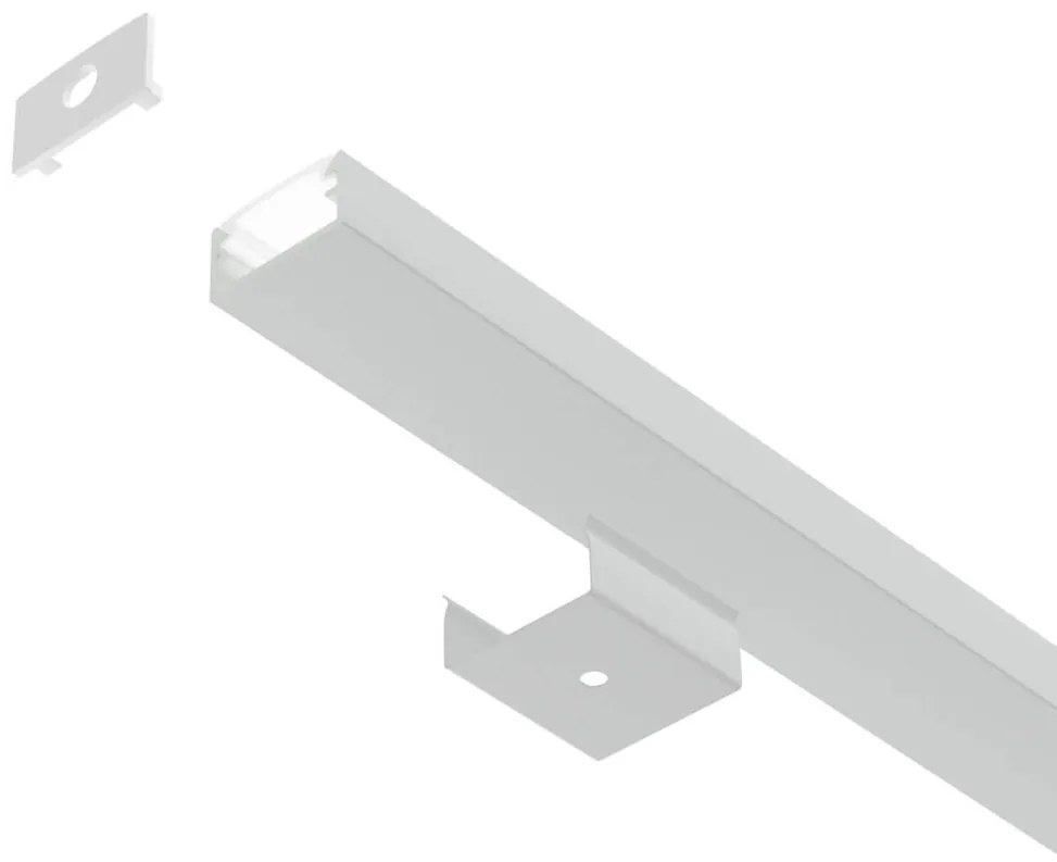 Profilo Mini 1m e 2m  Alluminio Bianco stretto solo 14mm per striscia LED Variante Lunghezza 2 Metri