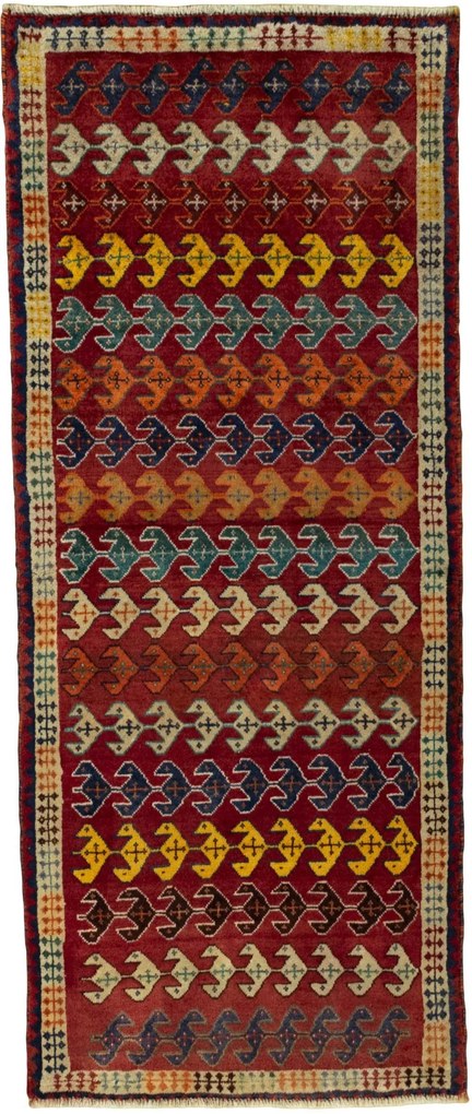 Gabbeh Tappeto persiano 80 x 190 Rosso (Iran) Annodato A Mano