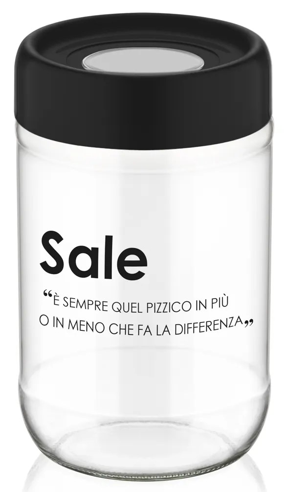 Barattolo sale in vetro 660 ml con scritta