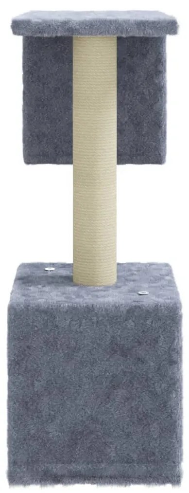 Albero per gatti con tiragraffi in sisal grigio chiaro 60 cm