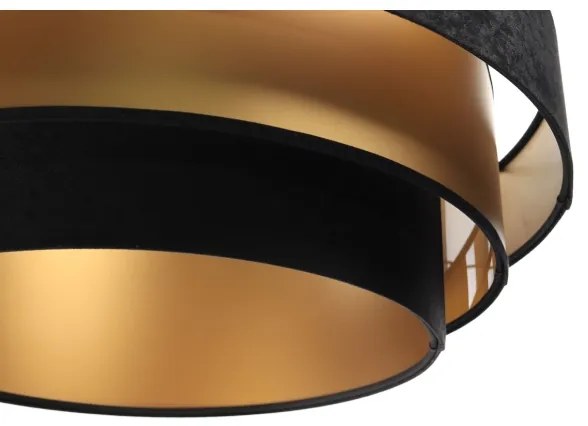 Lampadario su filo TRINITI 1xE27/60W/230V nero/oro