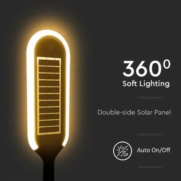 Lampada solare LED con sensore BOLLARD LED/5W/5,5V 70 cm 3000K IP65 2000 mAh