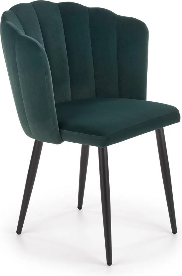 Sedia K386 verde velluto