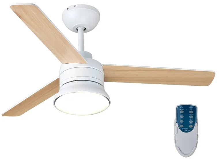 Ventilatore da soffitto Notos noce chiaro, Ø 106 cm, INSPIRE IP20