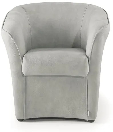 Poltrona VALENTINA in tessuto NABUK GRIGIO