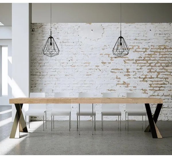 Consolle allungabile 90x40 cm DIAGO PREMIUM Quercia Natura fino a 300 cm