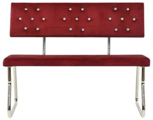 Panca 110 cm in Velluto Rosso Vino