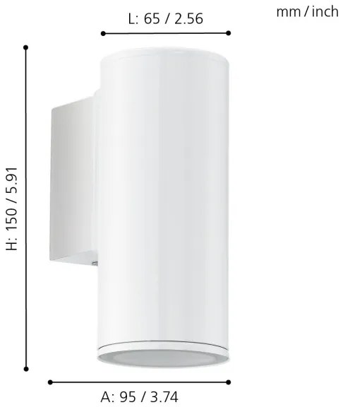 Eglo 94099 - Illuminazione LED da esterno RIGA 1xGU10/3W/230V