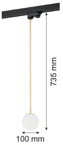 Argon 4308 - Lampadario con sistema a binario BANG 1xG9/6W/230V ottone