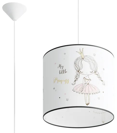 Sollux SL.1414 - Lampadario a sospensione per bambini PRINCESS 1xE27/15W/230V diametro 30 cm