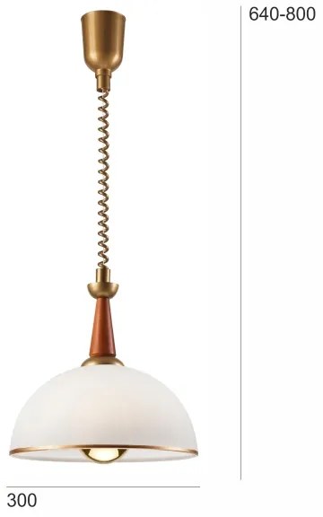 Lampadario a scomparsa CHIARA 1xE27/60W/230V marrone scuro/faggio