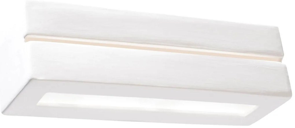 Applique da parete in Gesso VEGA LINE E27 Pitturabile da interno