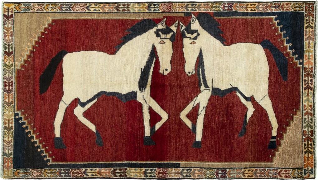 Gabbeh Tappeto persiano 180x100 Rosso (Iran) Annodato A Mano