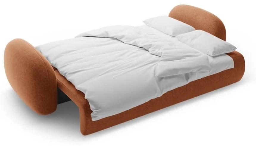 Divano color mattone allungabile/con contenitore con rivestimento in ciniglia 262 cm Tonale – Cosmopolitan Design