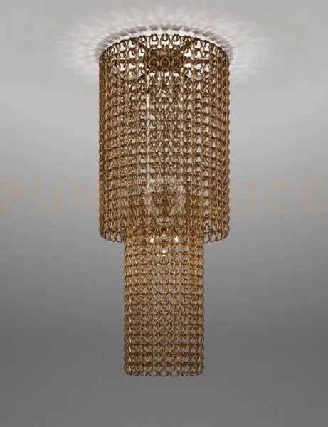 Giogali lampadadario a soffitto ca2 cristallo oro e bronzo opaco 10...