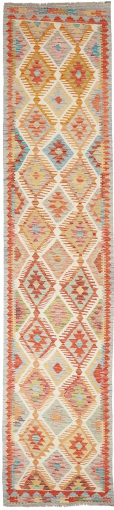 Kilim Tappeto 390 x 80 (Pakistan) Tessuto A Mano