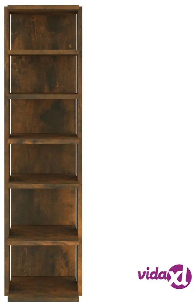 vidaXL Scarpiera Rovere Fumo 27,5x27x102 cm Legno Multistrato