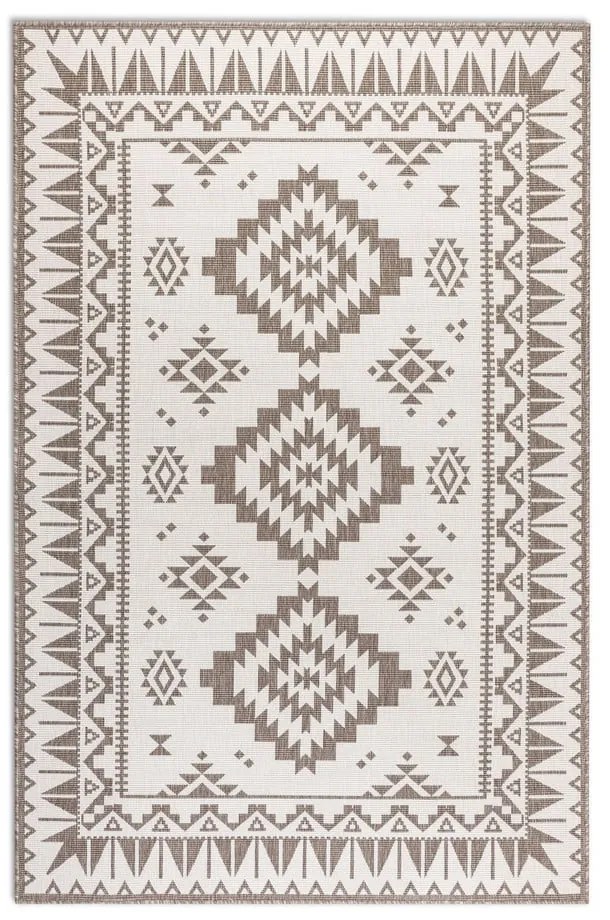 Tappeto da esterno marrone crema 80x150 cm Gemini - Elle Decoration