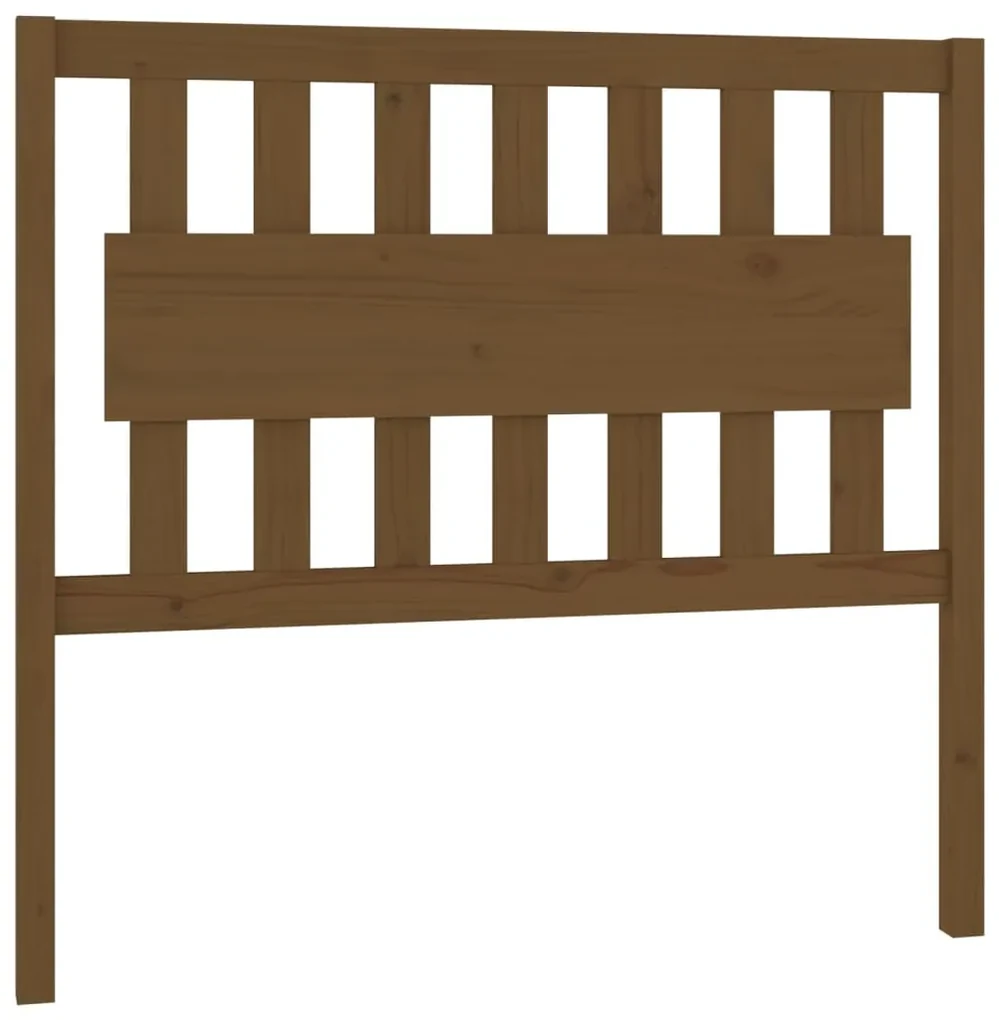 Testiera per letto miele 105,5x4x100 cm legno massello di pino