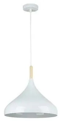 Lampadario a sospensione con filo MIKO 1xE27/60W/230V diametro 32 cm bianco