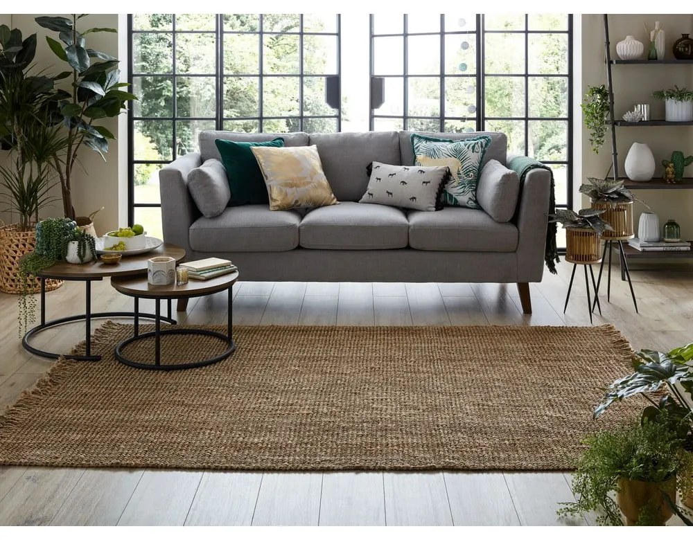 Tappeto di colore naturale in iuta tessuto a mano 120x170 cm Jute – Flair Rugs