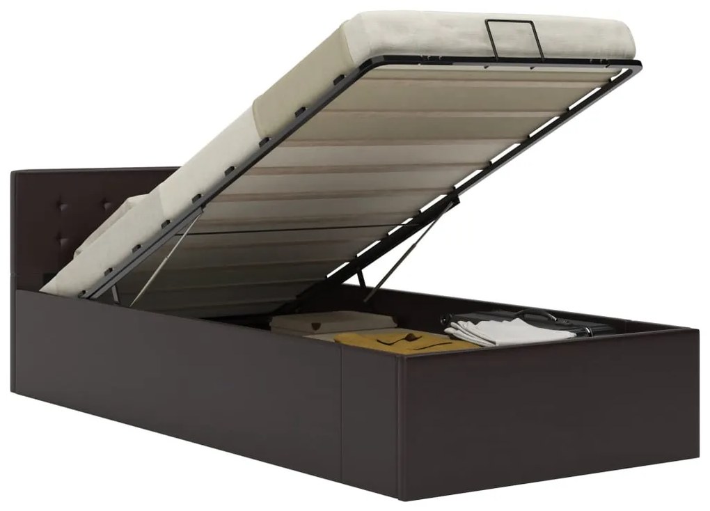 Giroletto Con Contenitore Idraulico Grigio Similpelle 100x200cm /