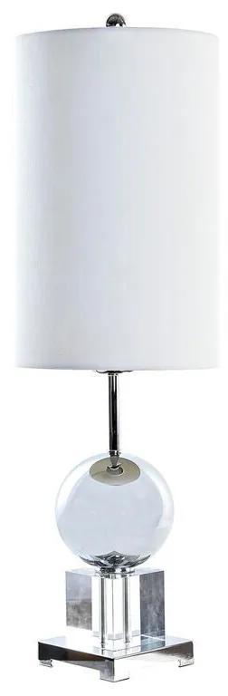 Lampada da tavolo DKD Home Decor Cristallo Argentato Metallo Bianco 25 x 25 x 78 cm 220 V 50 W