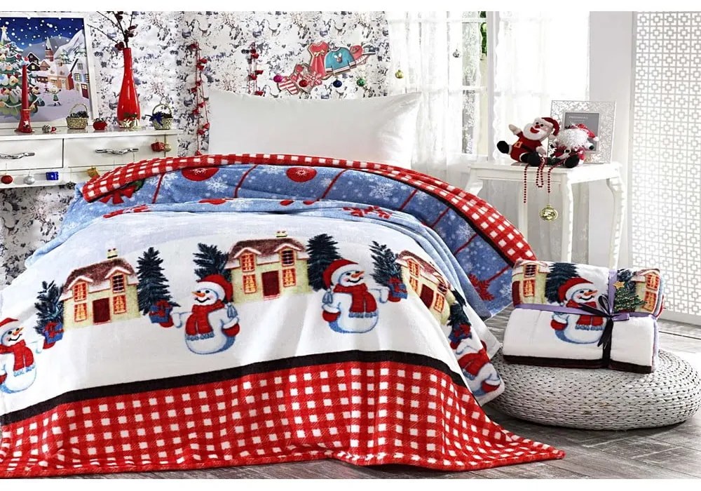 Coperta in misto cotone a tema natalizio 150x200 cm – Mila Home