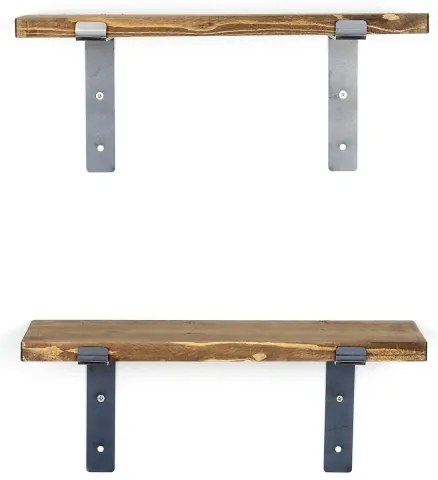 SET 2x Mensola da parete in abete