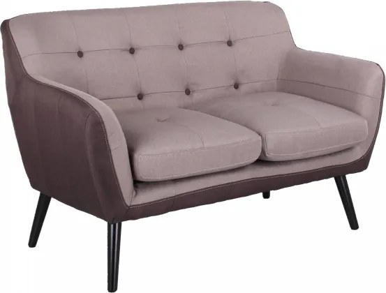 Divano 2 posti 130 cm - tessuto Tortora imbottito ELLEN