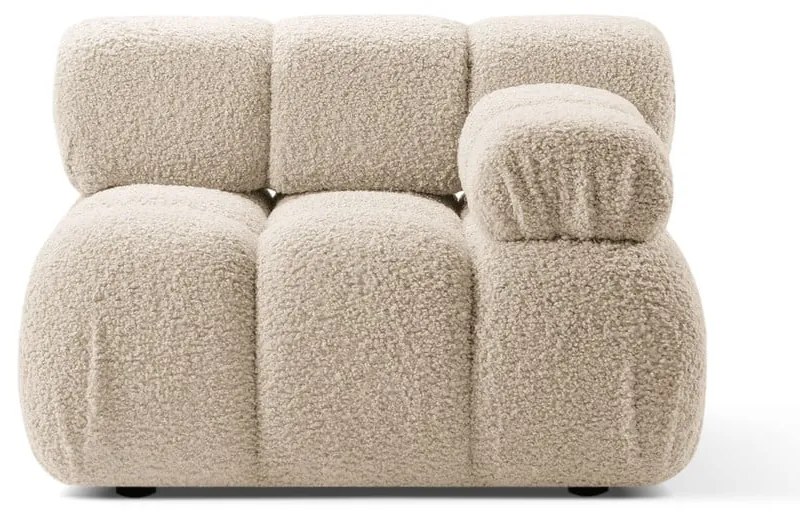 Modulo divano in bouclé beige (angolo destro) Bellis - Micadoni Home