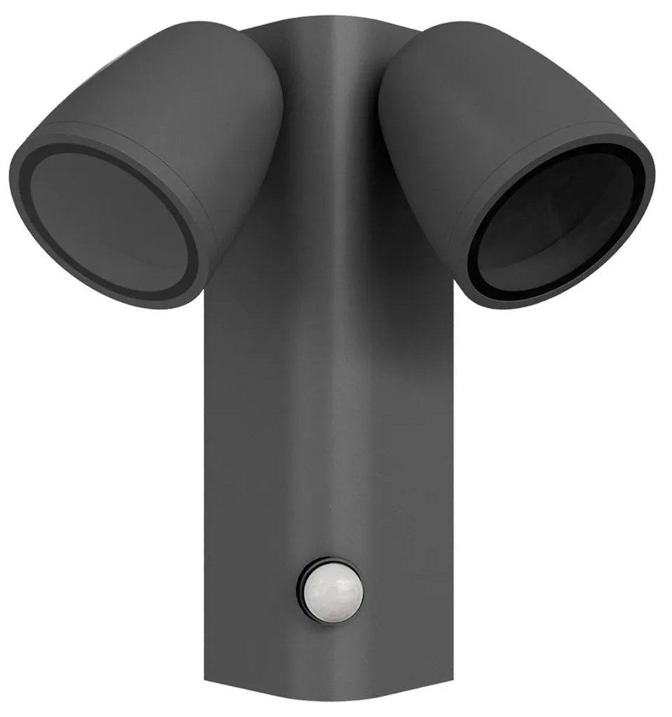 Applique da Esterno IP65 2xGU10 con Sensore movimento AXIS - Grigia