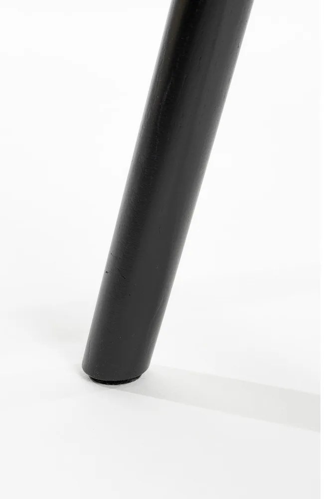 Sedia da bar nera in rovere massiccio (altezza della seduta 65,5 cm) Vander – White Label